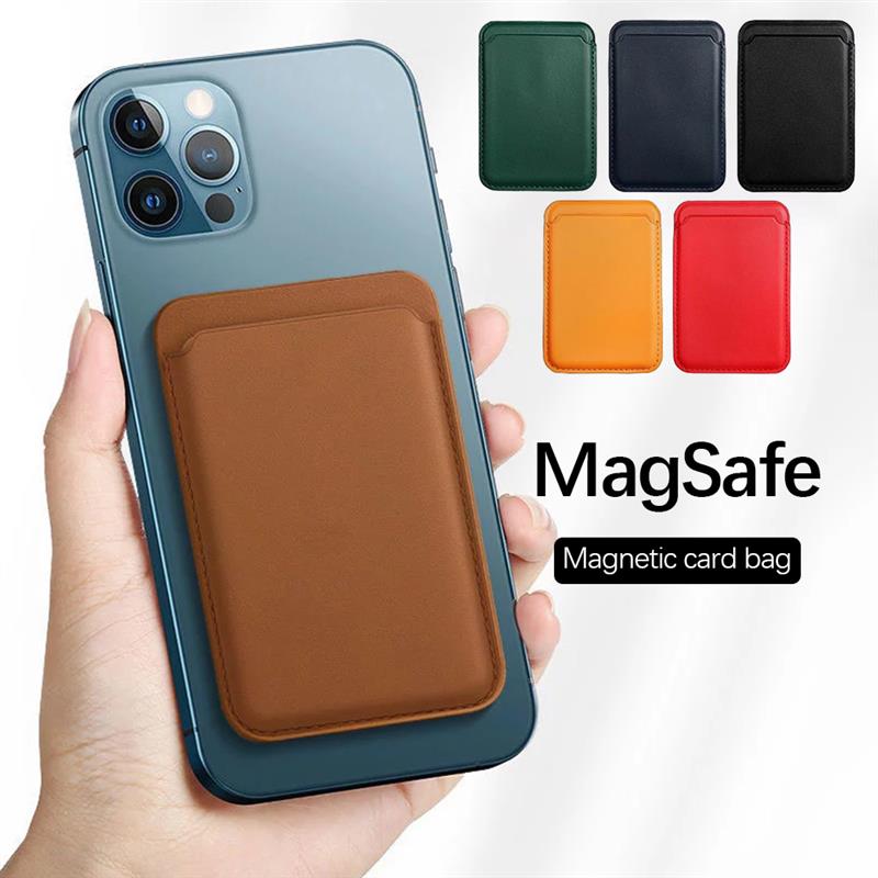 Hot Selling Slim Minimalist Magsafe Magnetic Wallet Custom PU Leather Phone Card Holder Logo for ID Card Cellphones Credit Cards