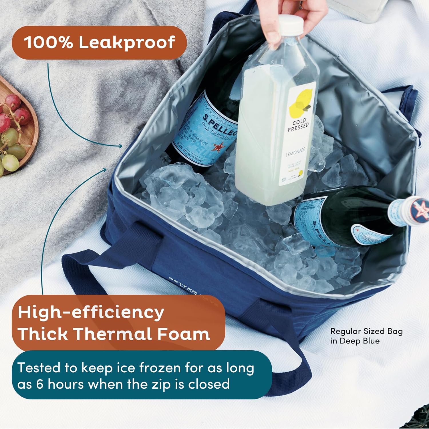 Custom Reusable Non Woven Soft Shopping Grocery Picnic Insulated Tote Food Delivery Thermal Insulation Cooler Bag For Food