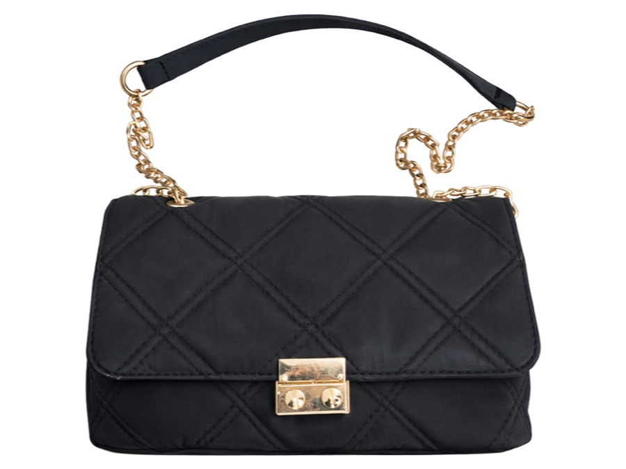 Quilted Shoulder Bag with Chain Strap