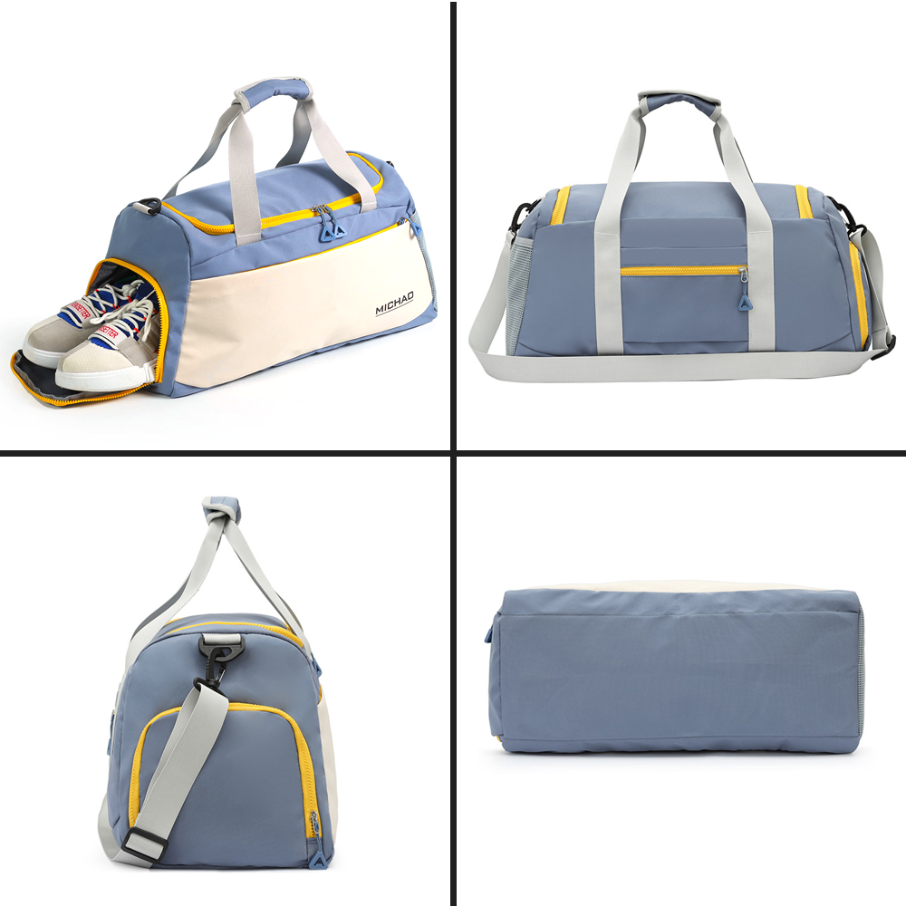 Cross-border Promotional Waterproof Duffel Bag Custom logo High Quality Oxford Gym Bag With Shoes Compartment Sports Bag for Men