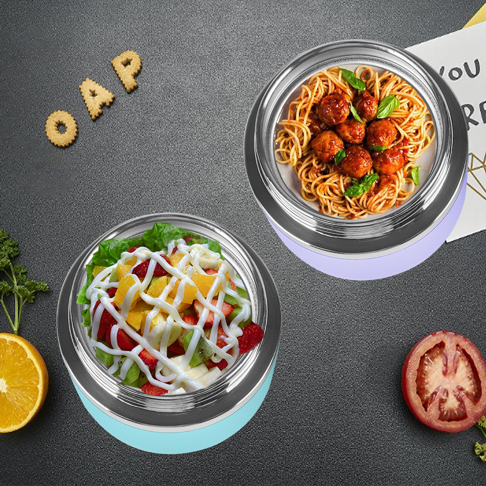 Reusable Vacuum Hot Keep Thermal Soup Insulated Food Jar Stainless Steel Lunch Box Food Container