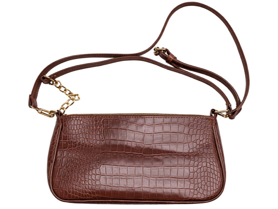 Croc Zip Shoulder Bag