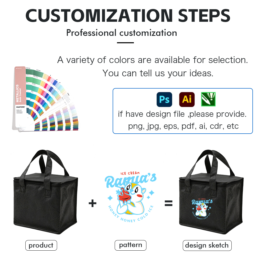 Custom Logo Eco-Friendly Waterproof Reusable Grocery Picnic Beer Wholesale Large Cooler Lunch Bag for Outdoor