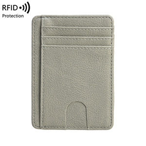 Custom Credit Card Holder RFID Blocking Slim Leather Wallet