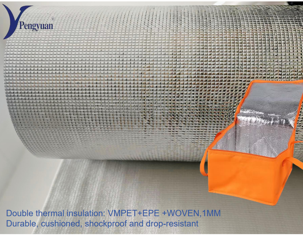 Foam Woven Lining Picnic Bag Lining, Thermal Insulation Roll, Picnic Bag Thermal Lining Material 3-layer Thermal Structure