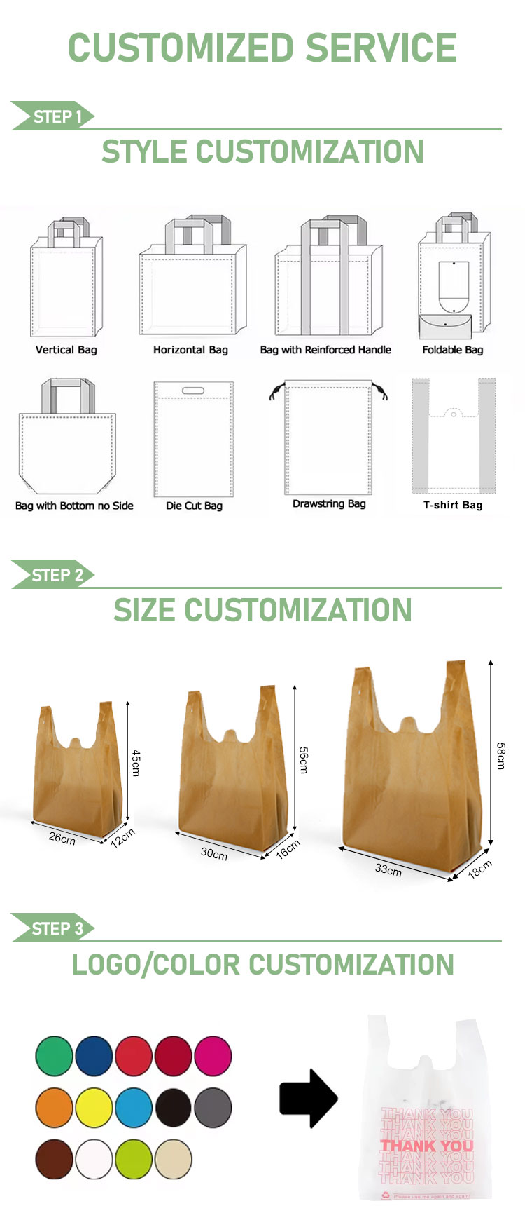 Non woven bag display
