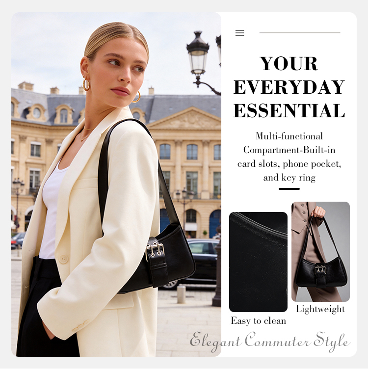 Custom Logo Acceptable PU Underarm Hobo Zipper Closure Daily Portable Women's Shoulder Bags
