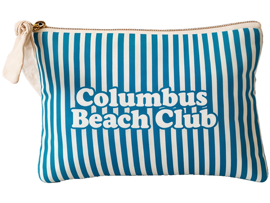 Striped Zip Pouch