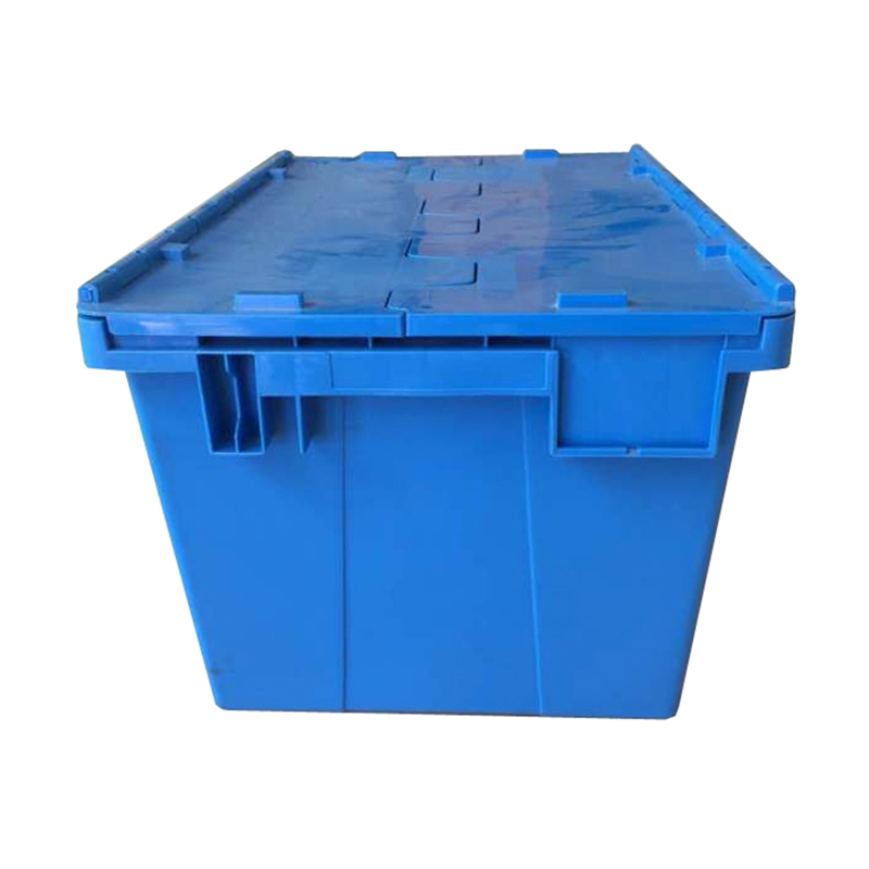 74L Heavy Duty Attached Lid Stackable and Neastable Plastic Tote Box