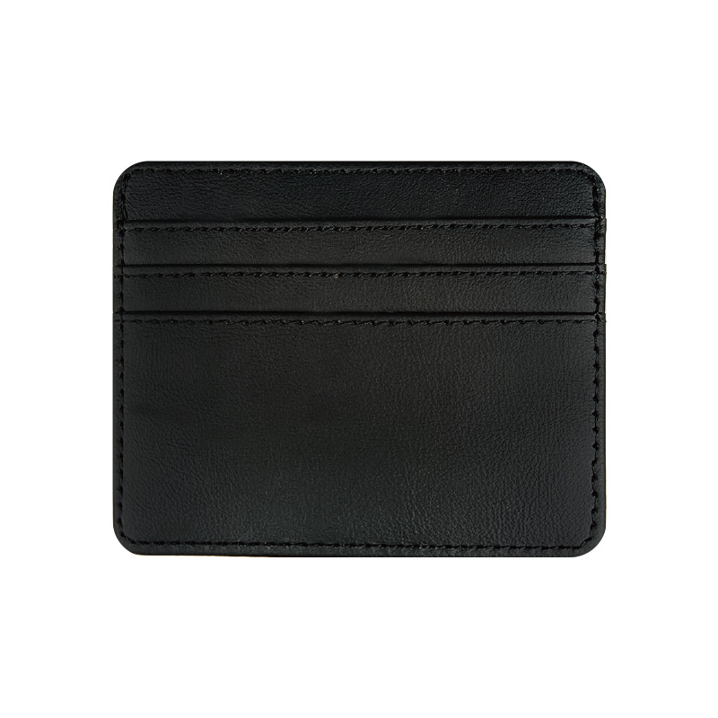 Slim Top Grain Cowhide Leather ID Card Holder Thin Men Women Credit Card Sleeve Cover Front Pocket New Minimalist Mini Wallets