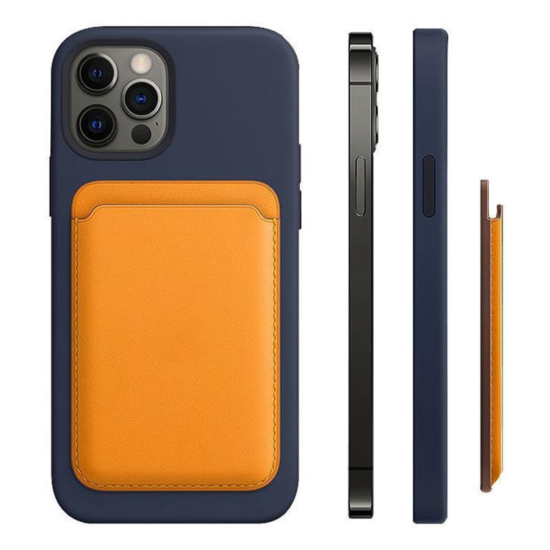 Hot Selling Slim Minimalist Magsafe Magnetic Wallet Custom PU Leather Phone Card Holder Logo for ID Card Cellphones Credit Cards
