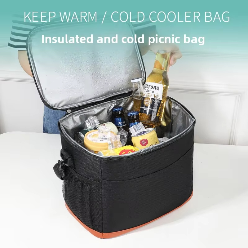 Factory Supply Custom Logo 600D Oxford Cooler Bag Large Picnic Usage Waterproof Cooler Lunch Bag for Frozen Food