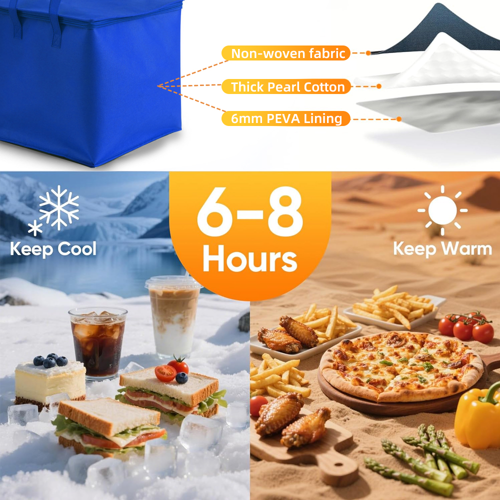 Custom Logo Eco-Friendly Waterproof Reusable Grocery Picnic Beer Wholesale Large Cooler Lunch Bag for Outdoor