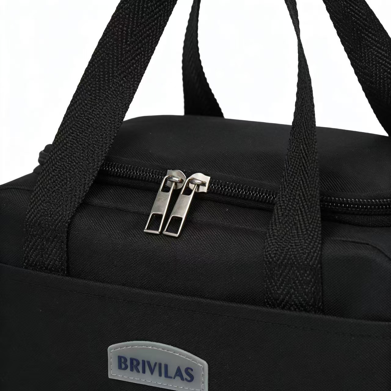 In Stock Large Insulated Lunch Box Bag Square Oxford Thermal Cooler Tote Double Zipper Meal Prep Handbag Factory Ready To Ship