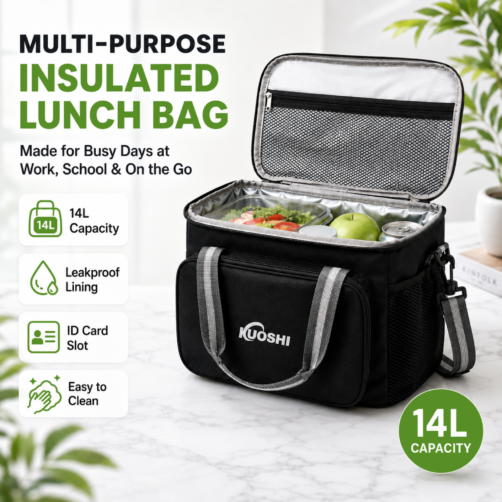 Insulated Thermal Leakproof 600D Large Capacity Portable Lunch Box Picnic Camping Hiking Food Delivery Travel Oxford Cooler Bag