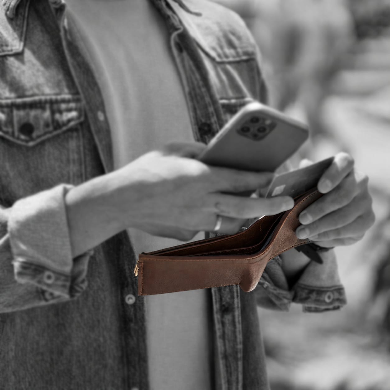 Slim Front Pocket Leather Cardholder