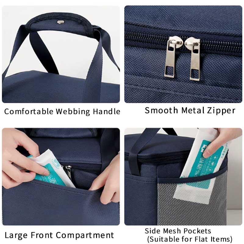 Factory Price Custom Thermal Lunch Bag 3 Layers EPE Foam Insulated Cooler Tote Bag ODM Waterproof Oxford Lunch Box for Work