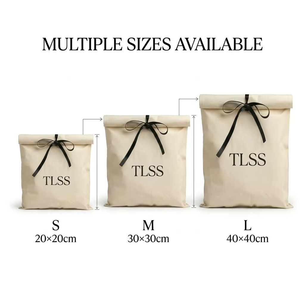 Custom Logo Printed Canvas Envelope Flap Pouch For Clothes Cosmetic Brushes Wallet Packing Handbag Dust Twill Cotton Gift Bag