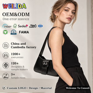 PU Underarm Hobo Zipper Closure Shoulder Bags