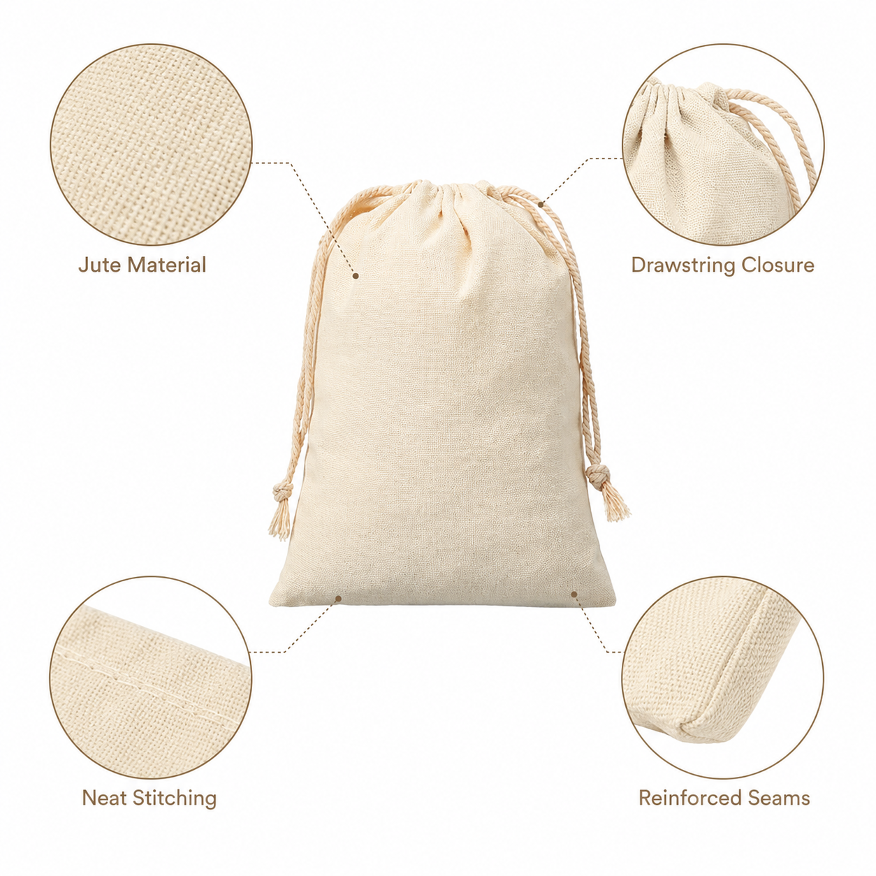 Custom Logo Reusable Portable Muslin Drawstring Dust Bag for Storage Biodegradable Eco-Friendly Cotton Gift Canvas Pouch