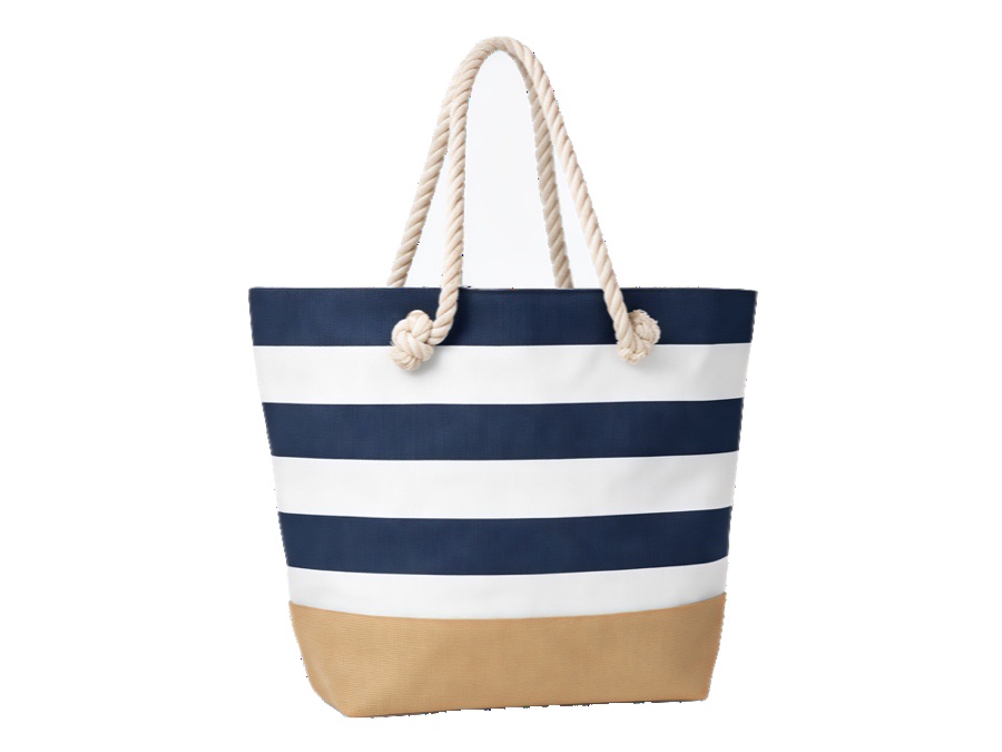 Striped Canvas Tote Bag