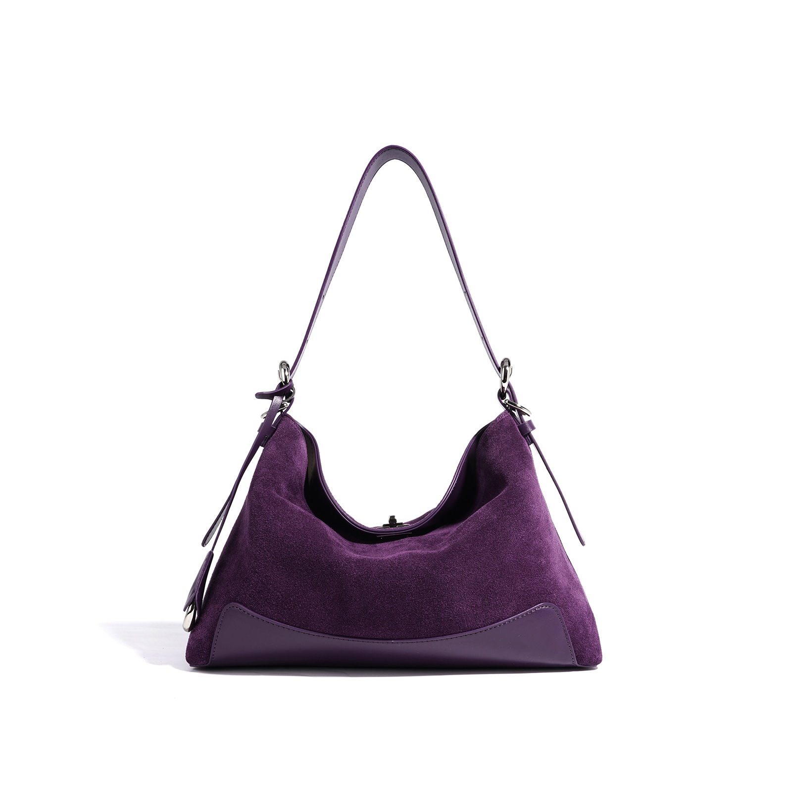 Custom Design Autumn Winter Women's Luxury Suede Touch Tote Bag Genuine Cowhide Leather Handbag Fashion Shoulder Bag