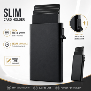Aluminum Pop up Card Holder Slim Metal Credit Card Wallet