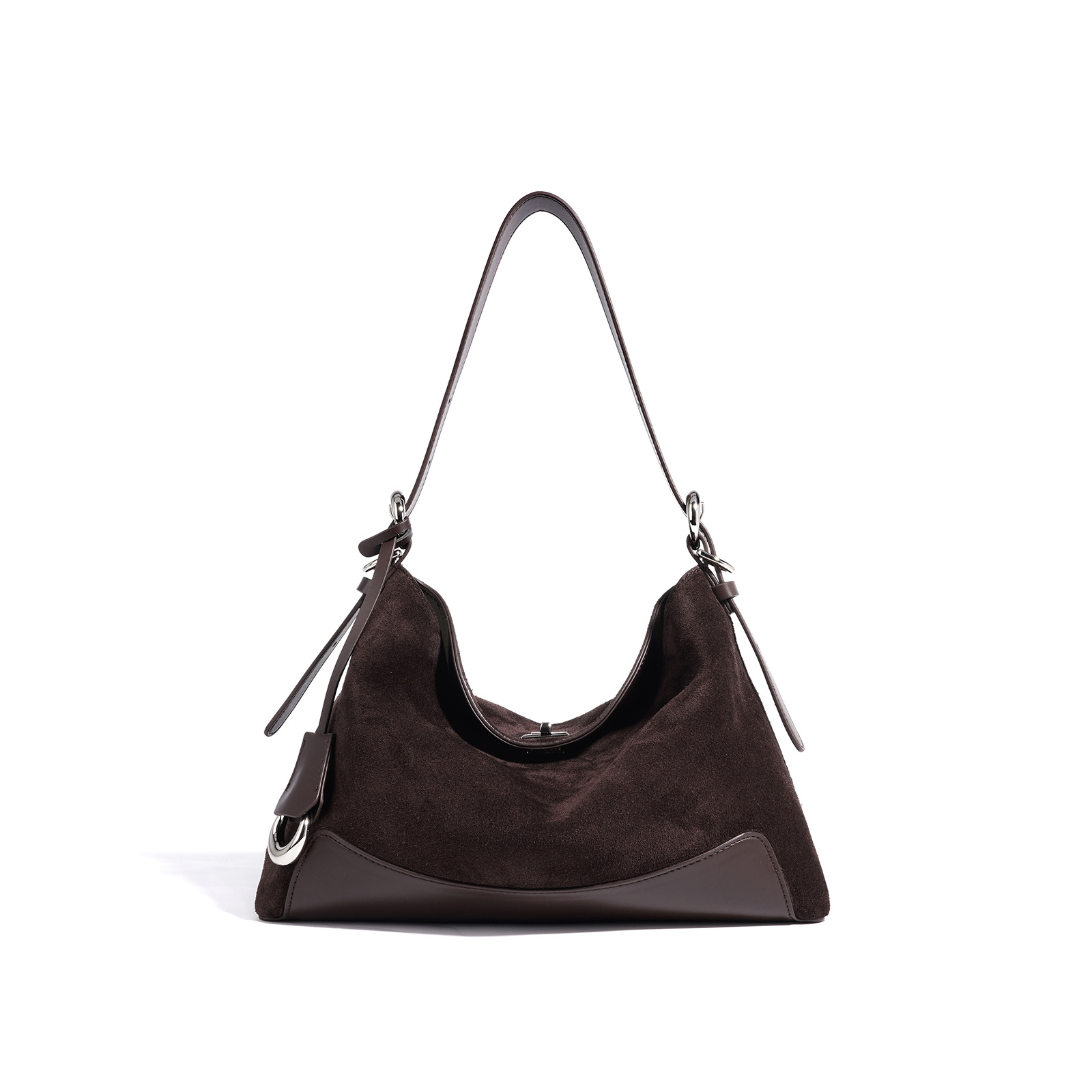 Custom Design Autumn Winter Women's Luxury Suede Touch Tote Bag Genuine Cowhide Leather Handbag Fashion Shoulder Bag