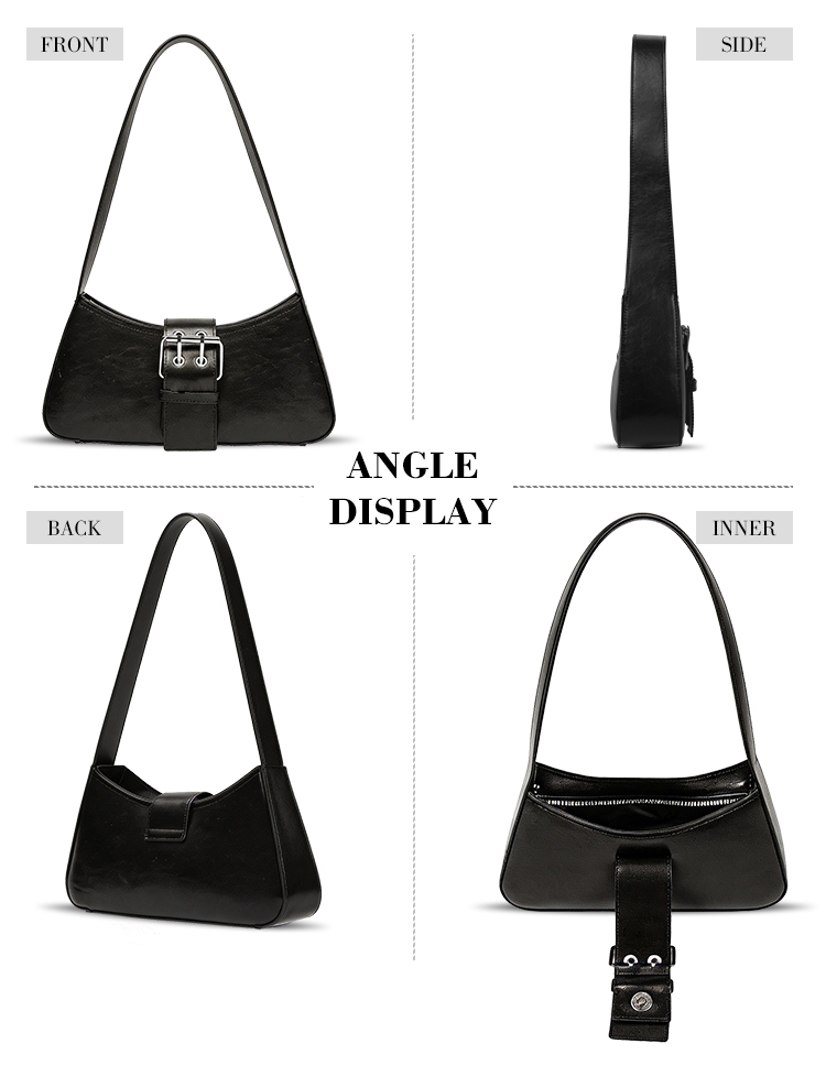 Custom Logo Acceptable PU Underarm Hobo Zipper Closure Daily Portable Women's Shoulder Bags