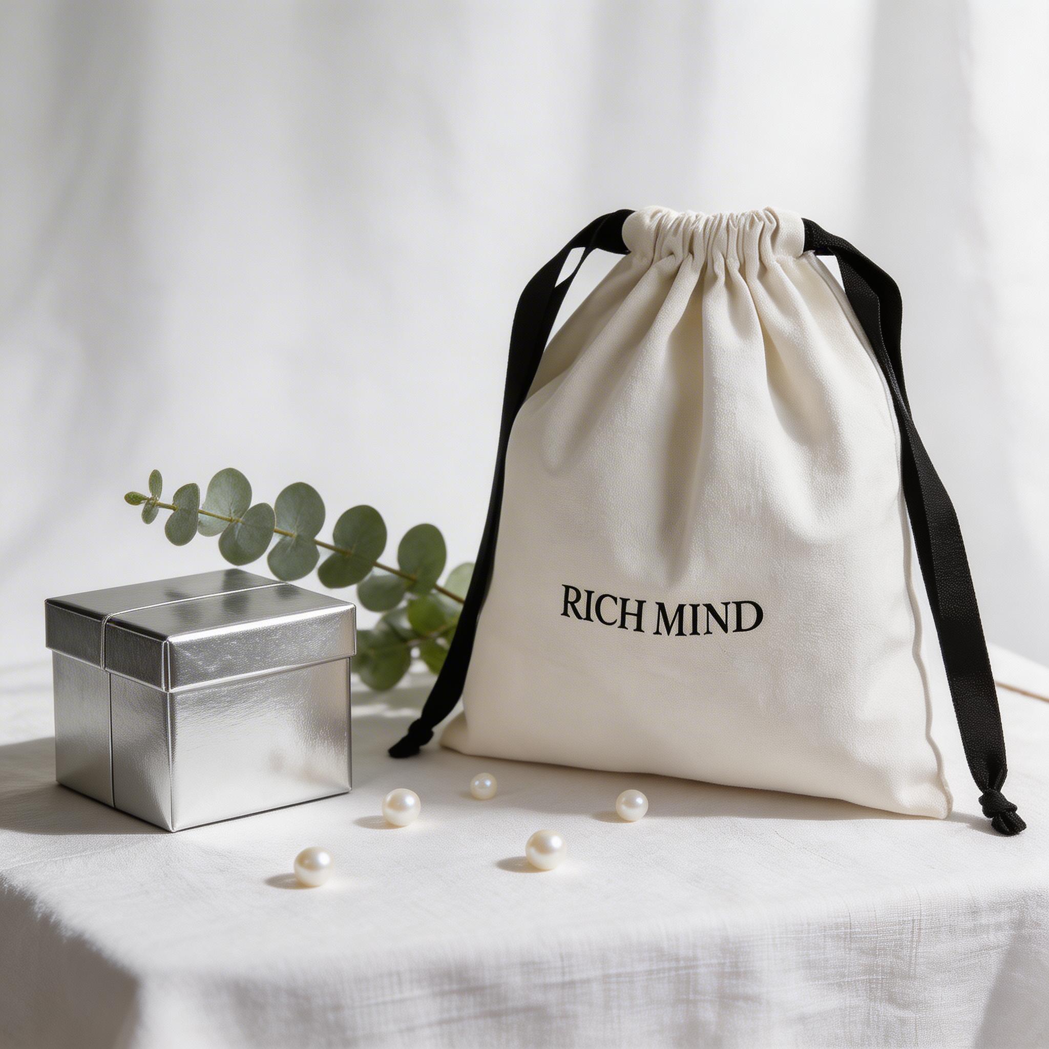 Customized Organic Muslin Cotton Drawstring Pouch Wedding Party Shopping Gift Packaging Bag Soft Cotton Muslin Dust Bag