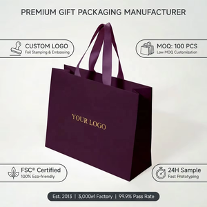 Custom Luxury Paper Bags With Logo Garment Shopping Bags