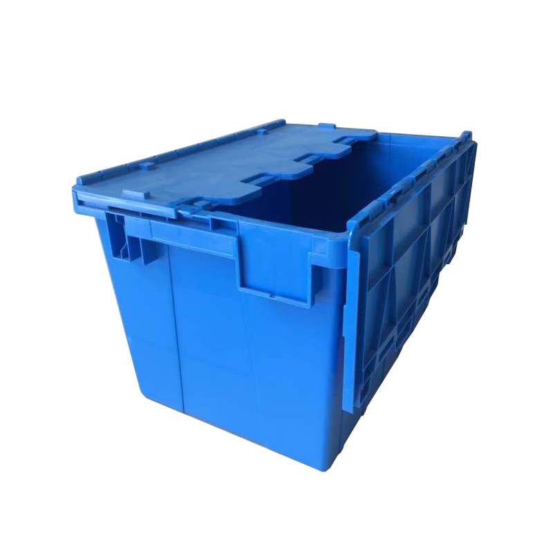 74L Heavy Duty Attached Lid Stackable and Neastable Plastic Tote Box