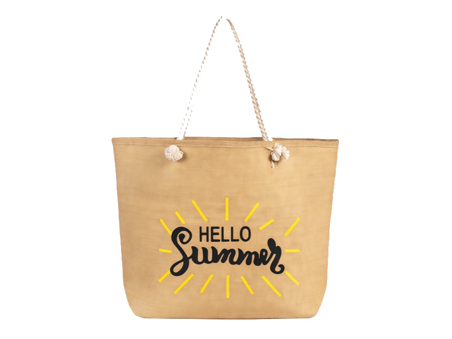 Jute Beach Tote Bag