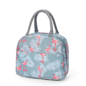 Custom Flamingo Printing Waterproof Insulated Tote Cooler Bag Lunch Box