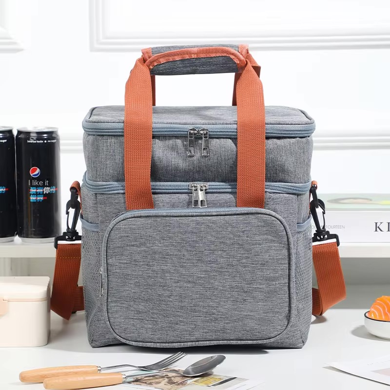 Large Oxford Portable Cooler Bag Lunch Picnic Camping Beach Cooler Bag Thermal Insulated Shoulder Beer Holder with Handle