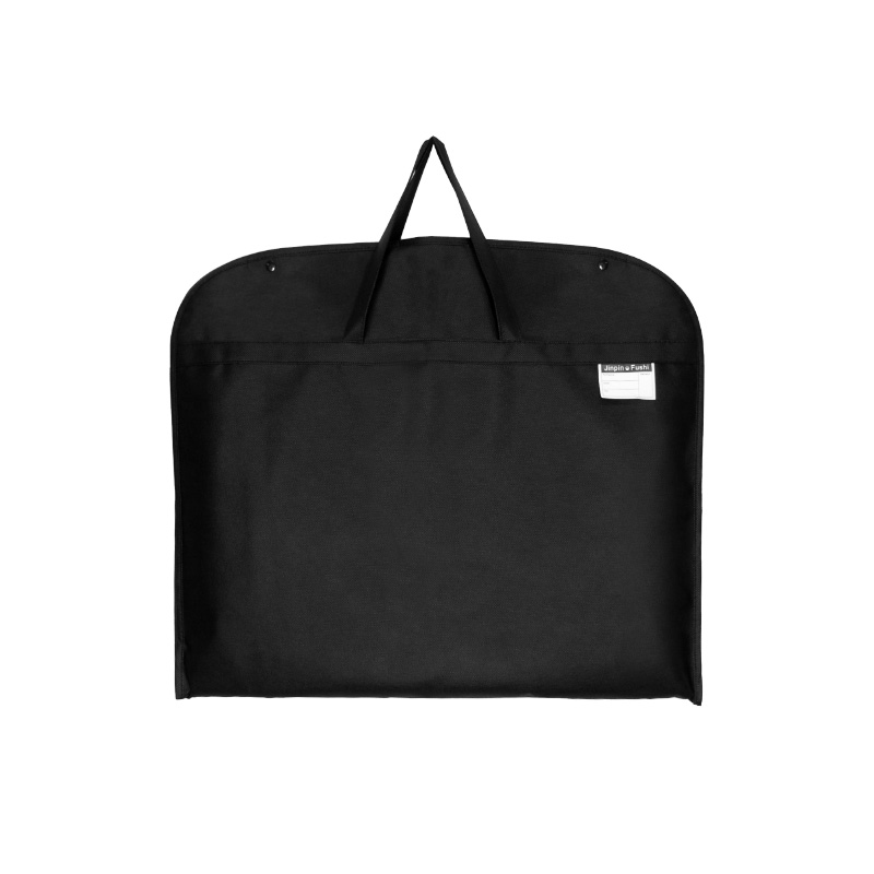 Free Sample Black Non-woven Portable Dust Suit Storage Bag Garment Cover Bags Customized Logo Color for Business Suits Store