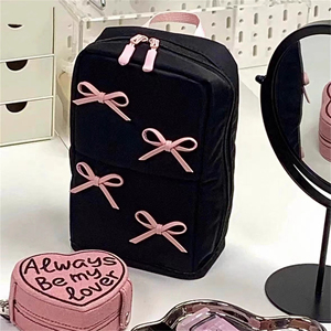 Custom Logo PU Leather Polka Dot Travel Makeup Bag