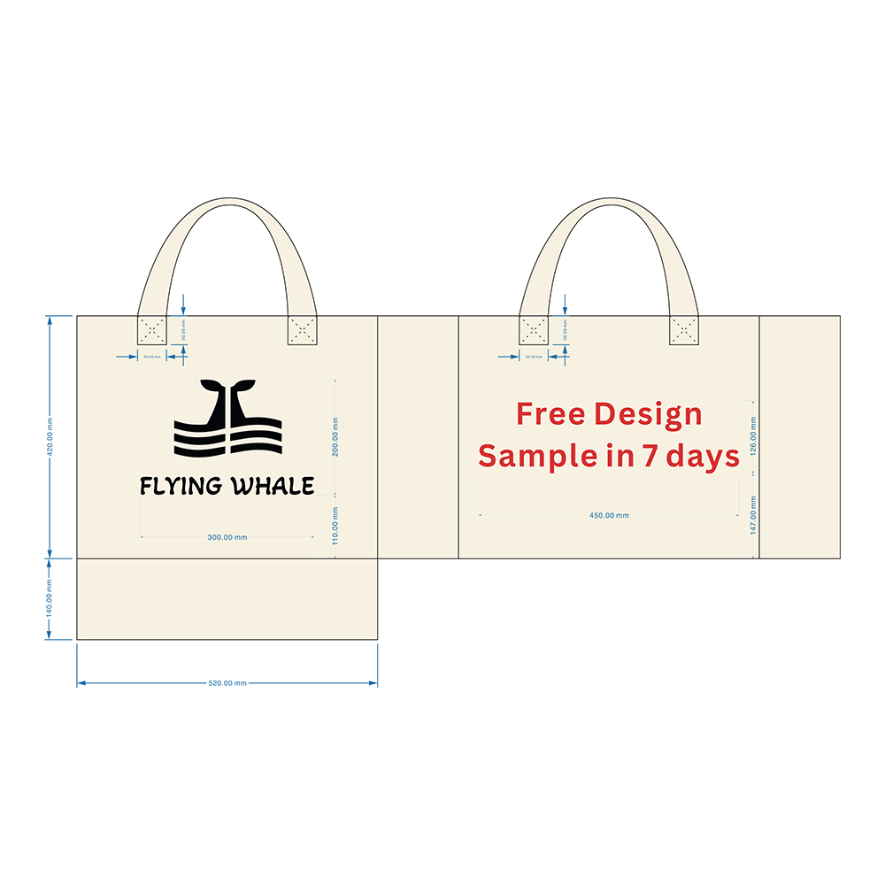 Factory Quality Reusable Custom Logo Printed Premium Large Cotton Canvas Tote Bags With Printed Logo