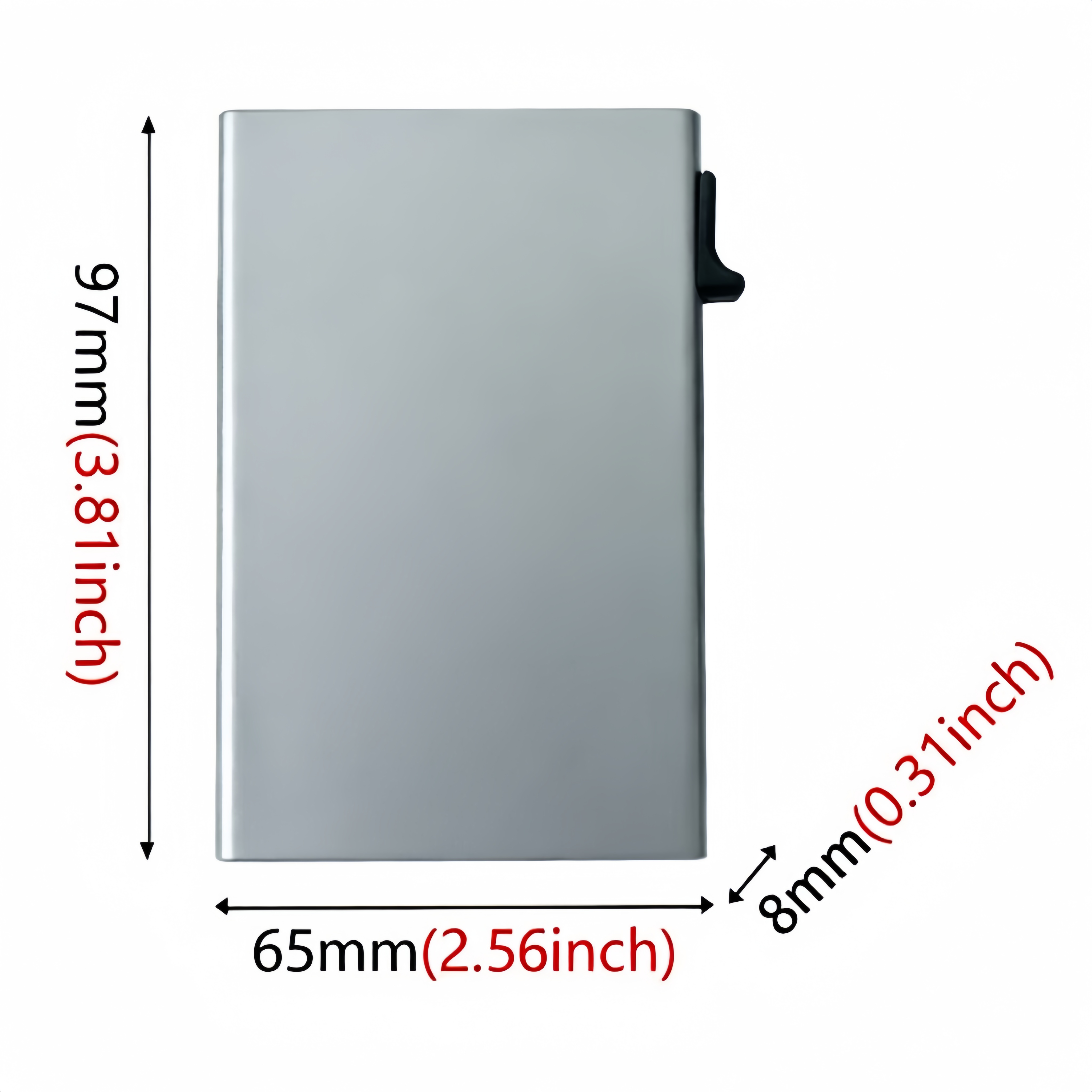 Top Seller Aluminum Pop up Card Holder Slim Minimalist Metal Credit Card Wallet for Men Custom Logo Wholesale