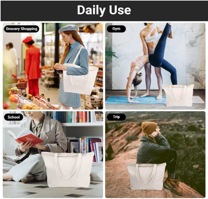 Fast Sampling Customizable Heavy Weight Canvas Tote Bag for Brand Visibility