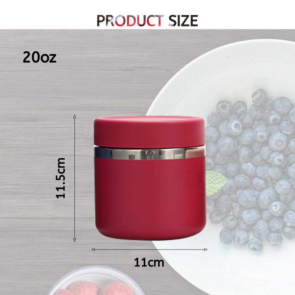Reusable Vacuum Hot Keep Thermal Soup Insulated Food Jar Stainless Steel Lunch Box Food Container