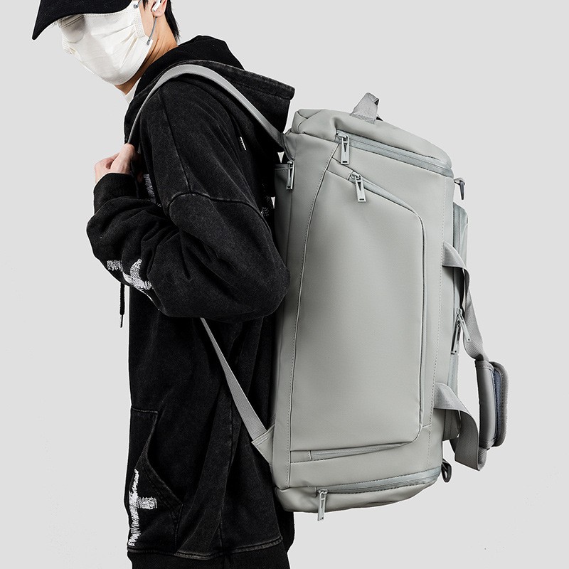 Adjustable Strap Soft Handle Oxford Waterproof Gym Fitness Bag Large Capacity Travel Wet Dry Separation