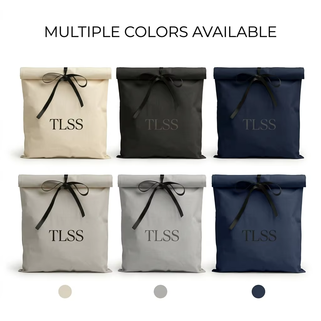 Custom Logo Printed Canvas Envelope Flap Pouch for Clothes Cosmetic Brushes Wallet Packing Handbag Dust Twill Cotton Gift Bag
