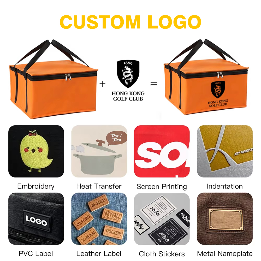 Oem Polyester Fridge New Lunch Bags Lunchbag Hot Cold Cooling Wine Insulated Box Custom Printed Thermal Cooler Bag