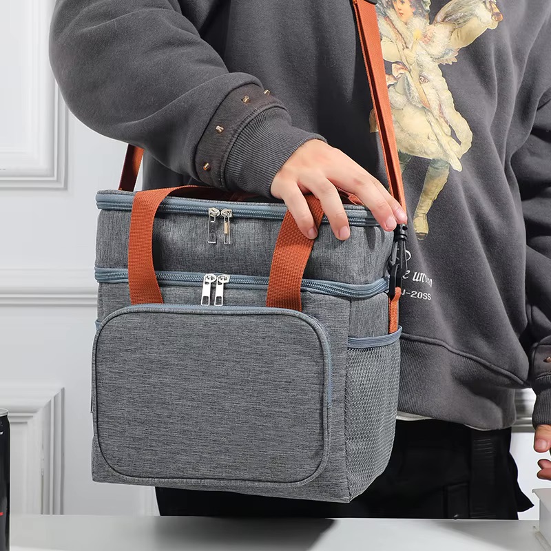 Large Oxford Portable Cooler Bag Lunch Picnic Camping Beach Cooler Bag Thermal Insulated Shoulder Beer Holder with Handle