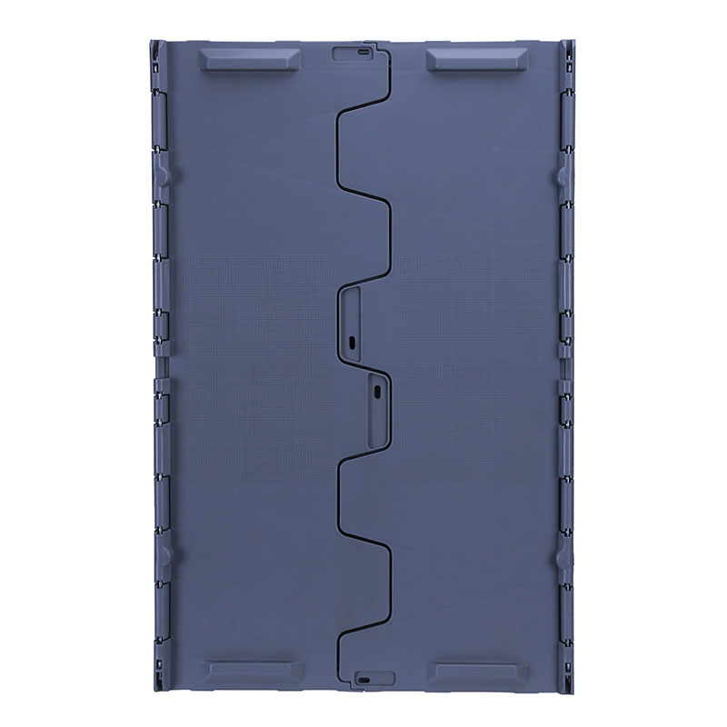 Attached Lids Eco-friendly Reusable Heavy Duty Plastic Tote Container with Lid for for Distribution and Warehouse Storage