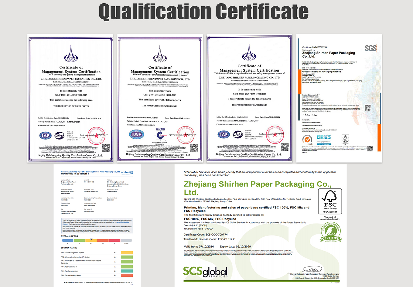 Certifications